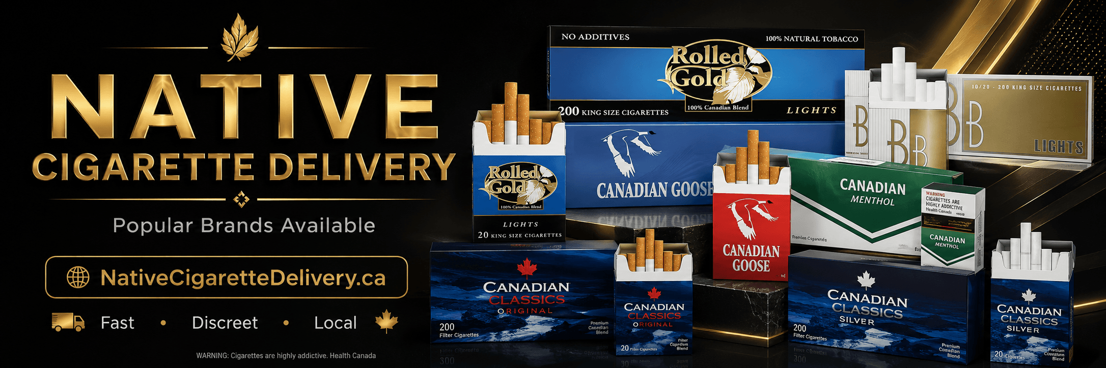 Native Cigarette Delivery with popular Canadian cigarette brands