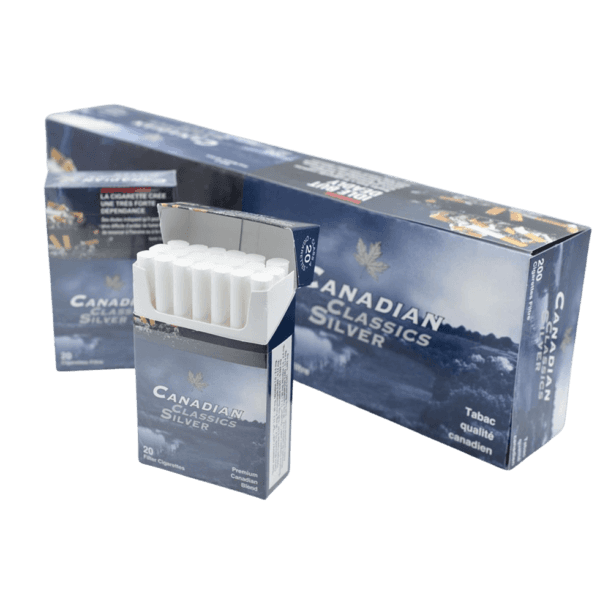 Canadian Classics Silver cigarette carton
